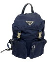 【中古】PRADA◆リュック/ナイロン/NVY/BZ0024【バッグ】