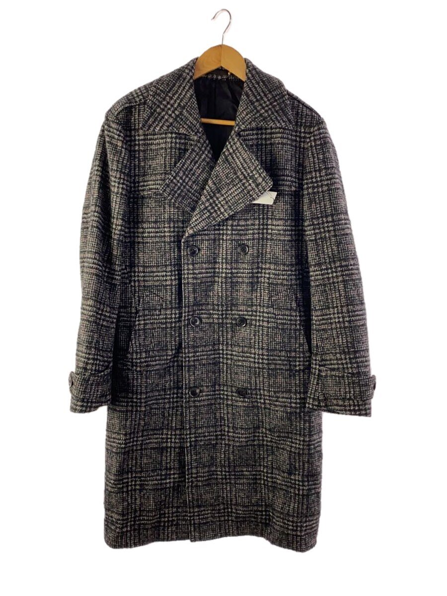 【中古】Paul Smith◆トレンチコート/XL/ウール/BLK/チェック/PF-KS-32645【メンズウェア】