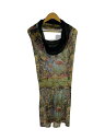 【中古】Jean Paul GAULTIER FEMME◆I/楽園柄 ワンショルダー/ホルターネック長袖ブラウス/40/ナイロン/YLW/総柄【レディースウェア】