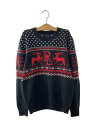【中古】POLO RALPH LAUREN◆ノルディック柄/ニット・セーター/L/コットン/BLK/総柄【キッズ】