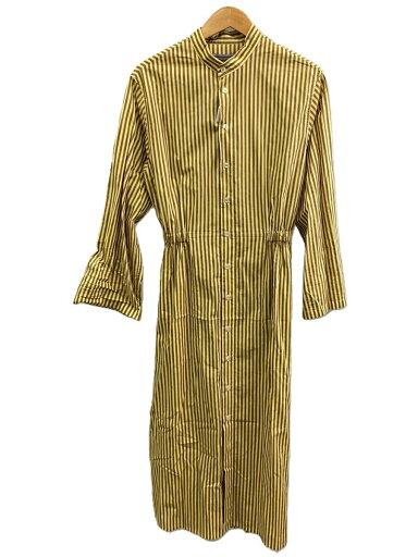 【中古】Cristaseya◆22SS/GATHERED COTTON MAO SHIRT DRESS/XS/コットン/IVO/ストライプ【レディースウェア】 【中古】Cristaseya◆22SS/GATHERED COTTON MAO SHIRT DRESS/XS/コットン/IVO/ストライプ【レディースウェア】