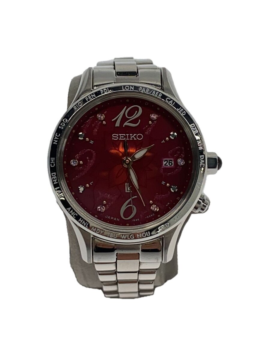 A, E, H, I, O, V, W - 【中古】SEIKO◆ソーラー腕時計/アナログ/--/SLV/SLV/1B35-0AH0【服飾雑貨他】