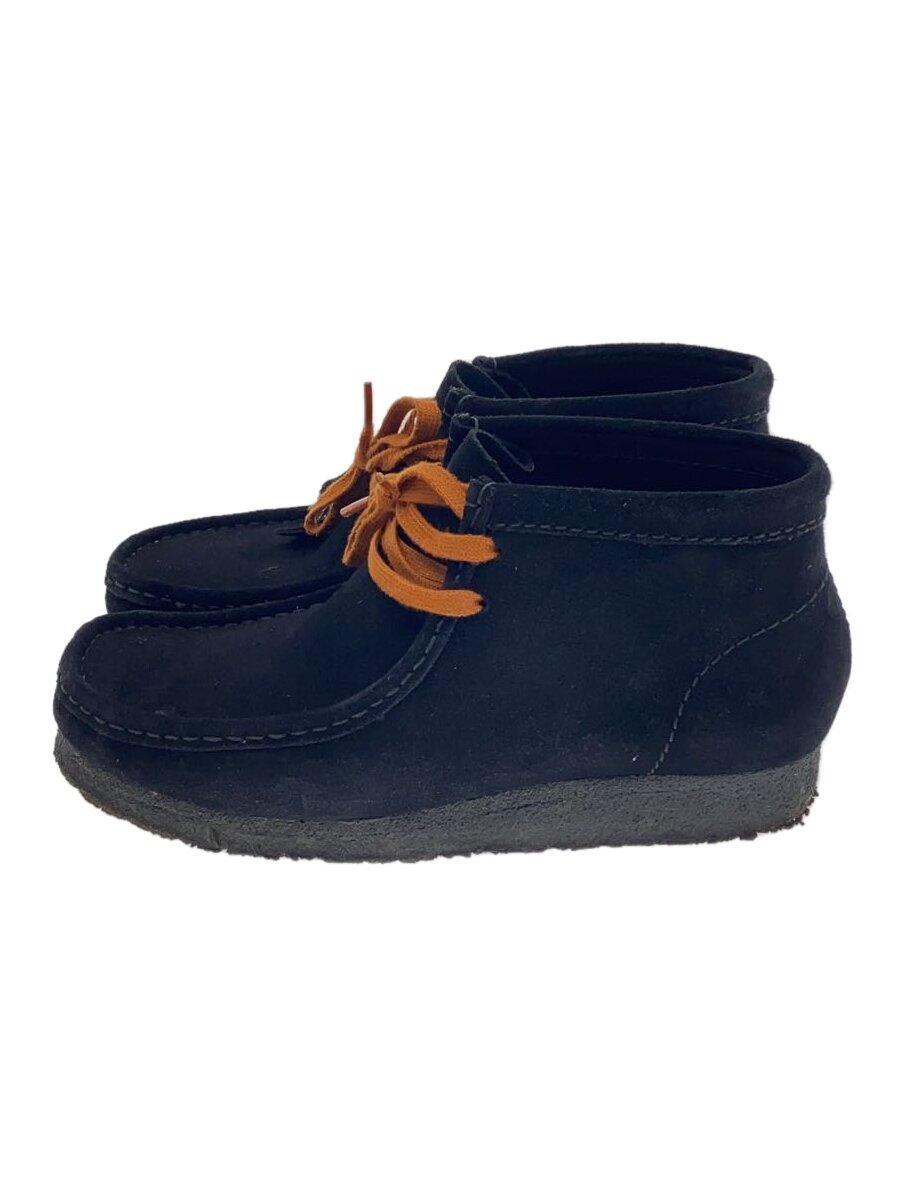 【中古】Clarks◆ワラビー/チャッカブーツ/UK7/BLK/スウェード/261555177070【シューズ】