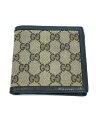 【中古】GUCCI◆2つ折り財布_GGキャンバス/キャンバス/BEG/総柄/メンズ【服飾雑貨他】