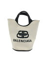 【中古】BALENCIAGA◆ハンドバッグ/キャンバス/BEG/619979・9260・V・002123【バッグ】