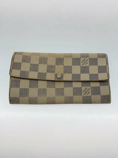 【中古】LOUIS VUITTON◆1)ポルト・フォイユ・サラ_ダミエ・アズール_WHT/PVC/WHT/メンズ【服飾雑貨他】 【中古】LOUIS VUITTON◆1)ポルト・フォイユ・サラ_ダミエ・アズール_WHT/PVC/WHT/メンズ【服飾雑貨他】