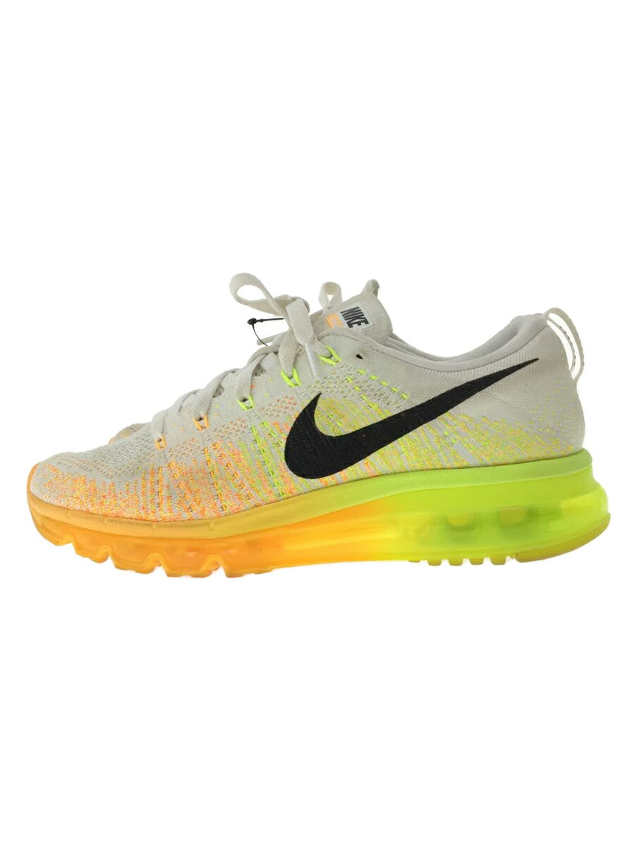 【中古】NIKE◆WMNS FLYKNIT MAX/ウィメンズフライニットマックス/イエロー/620659-100/24.5cm/YLW【シューズ】