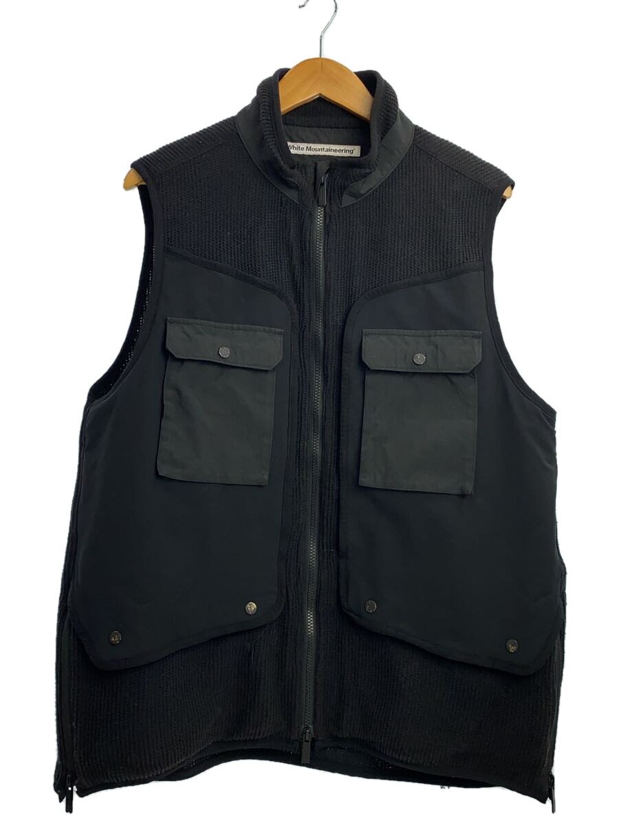 【中古】WHITE MOUNTAINEERING◆ベスト/3/--/BLK/無地/WM2371509【メンズウェア】