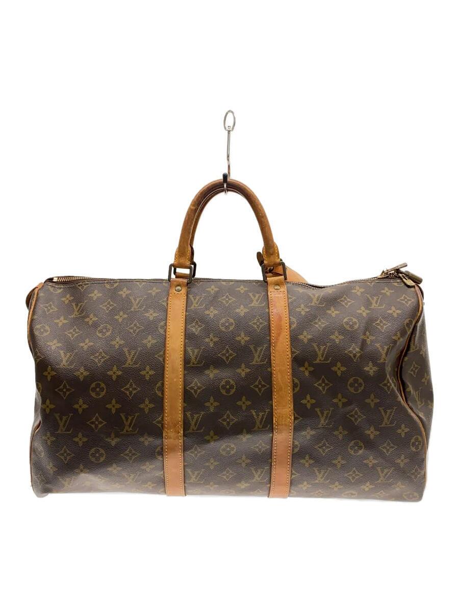 LOUIS VUITTON◆キーポル50_モノグラム・キャンバス_BRW/レザー/BRW