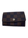 【中古】LOUIS VUITTON◆ミュルティクレ6_ダミエ・エベヌ_BRW/レザー/BRW/メンズ【服飾雑貨他】(4)