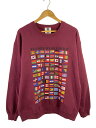 【中古】TENBOX◆WORLD FLAG SWEAT/スウェット/L/コットン/BRD【メンズウェア】