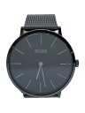 【中古】HUGO BOSS◆クォーツ腕時計/アナログ/ステンレス/BLK/BLK/SS/HB.313.1.34.3022【服飾雑貨他】(2)