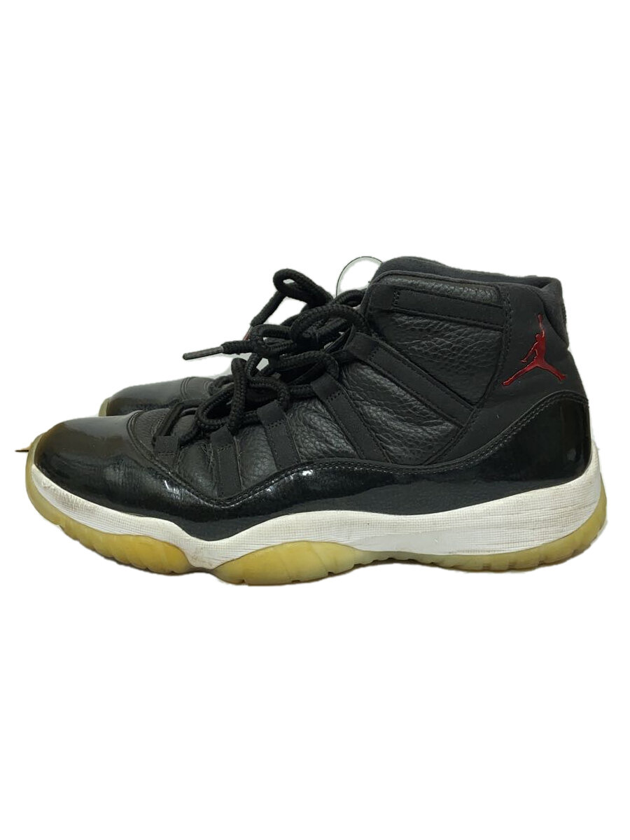 NIKE◆AIR JORDAN 11 RETRO/エアジョーダンレトロ/ブラック/378037-002/28cm/BLK/レ