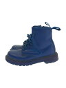 【中古】Dr.Martens◆キッズ靴/19cm/ブーツ/レザー/BLU【キッズ】