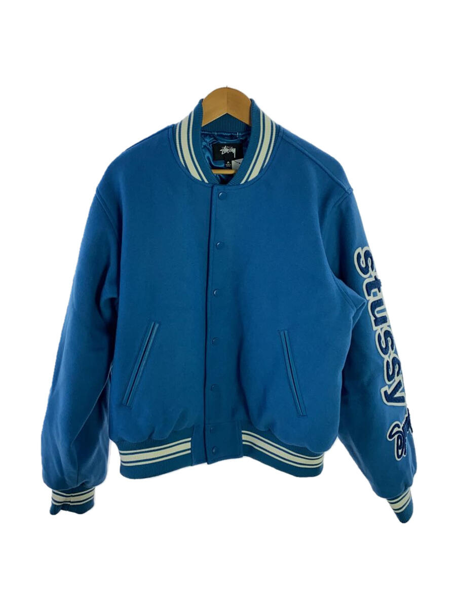 【中古】STUSSY◆Varsity Jacket Competition/