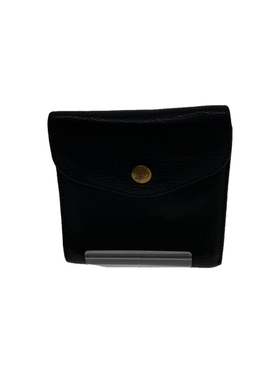 【中古】IL BISONTE◆2つ折り財布/--/BLK/メンズ/使用感有【服飾雑貨他】