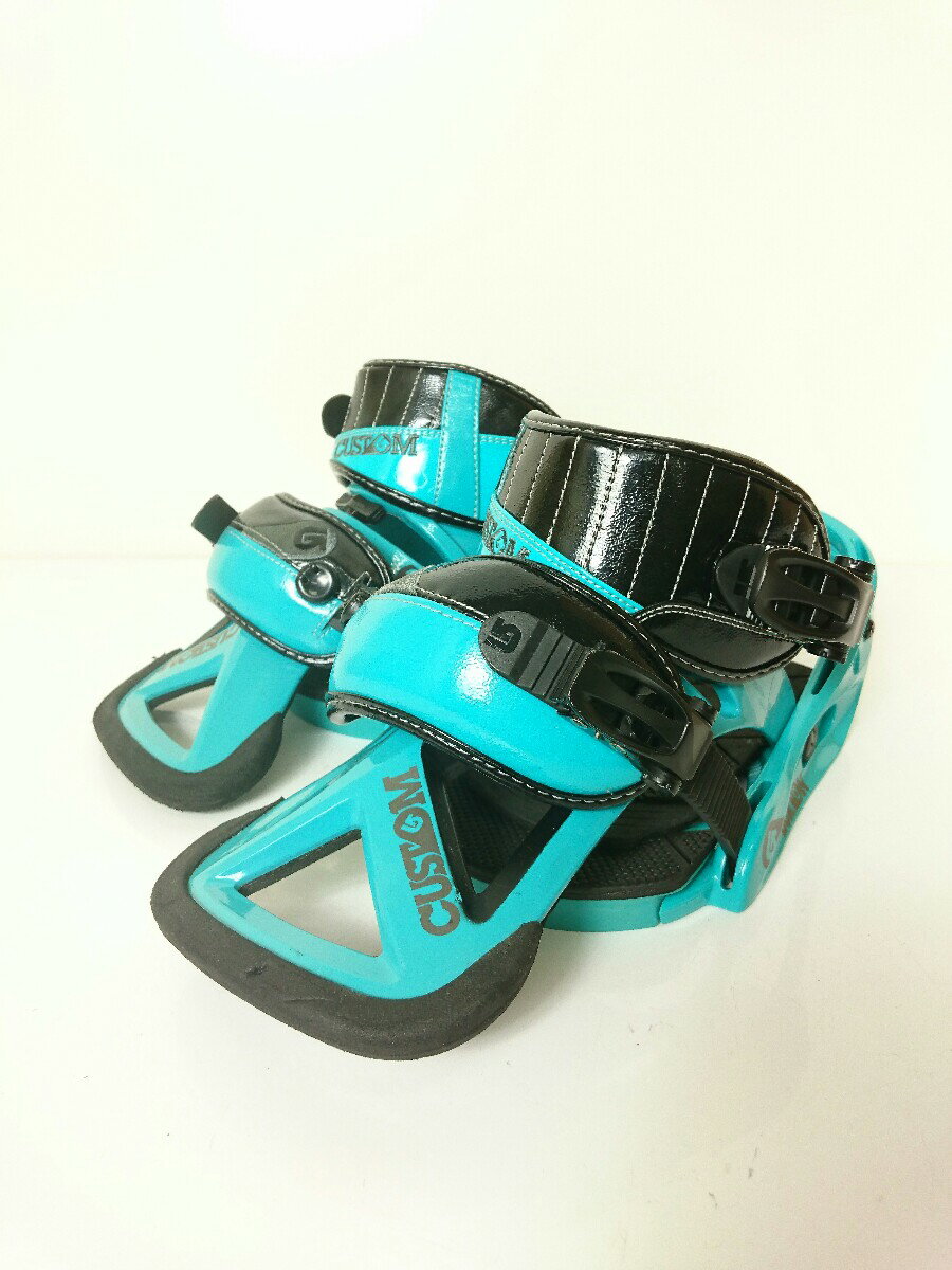 【中古】BURTON◆スノーボードバインディング/SM/BLU/CUSTOM【スポーツ】