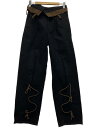 【中古】JACQUEMUS◆Le Pantalon Asao/ハイウエストパンツ/ボトム/44/コットン/BLK/972345【メンズウェア】