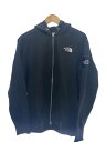【中古】THE NORTH FACE◆SQUARE LOGO FULL ZIP_スクエアロゴフルジップ/L/ポリエステル/BLK【メンズウェア】