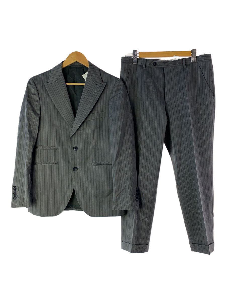 【中古】D’or Homme◆スーツ/ウール/グレー/ストライプ【メンズウェア】