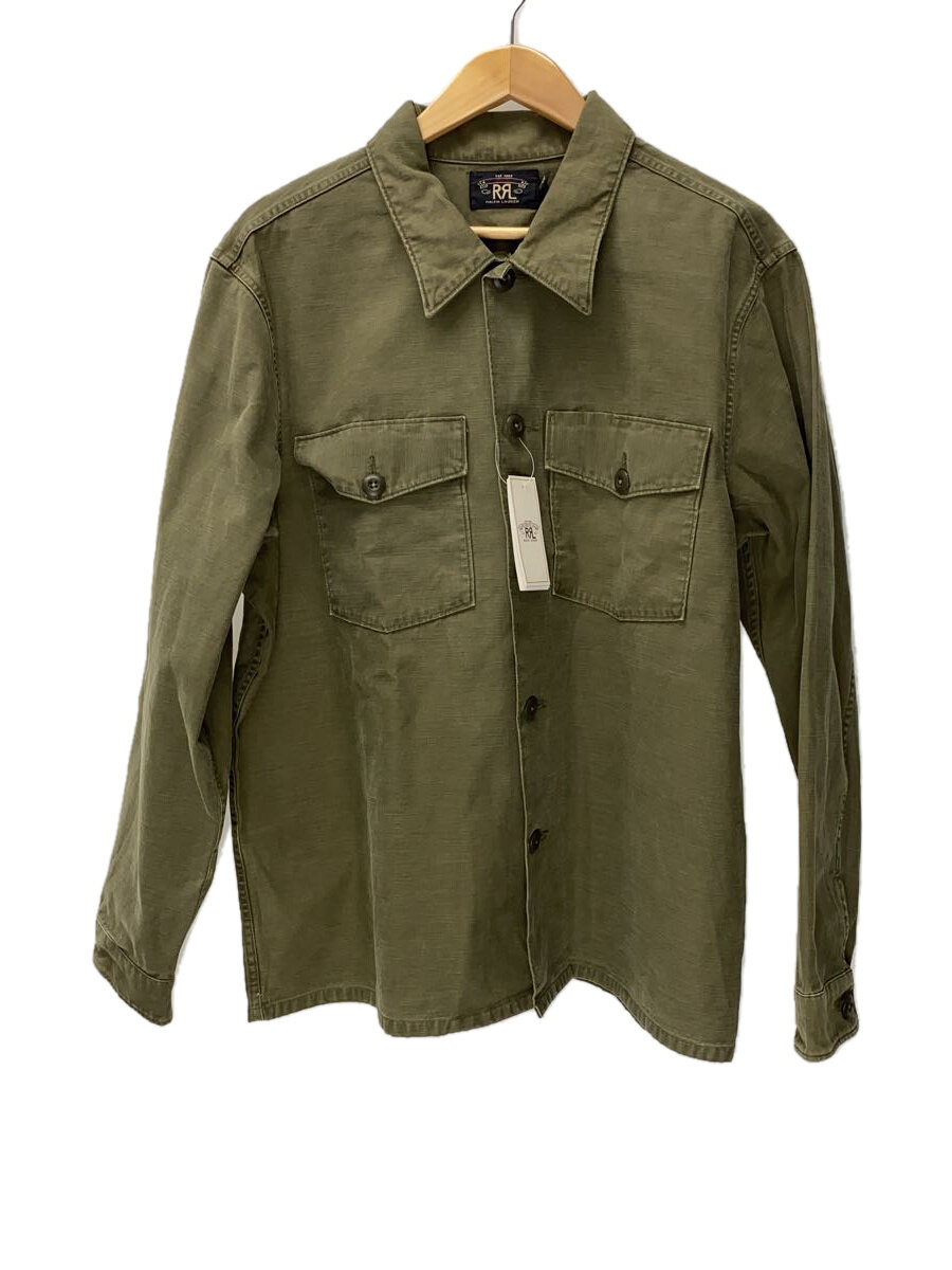 【中古】RRL◆24SS/REVERSE SATEEN OVERSHIRT OLIVE/782928520001//【メンズウェア】