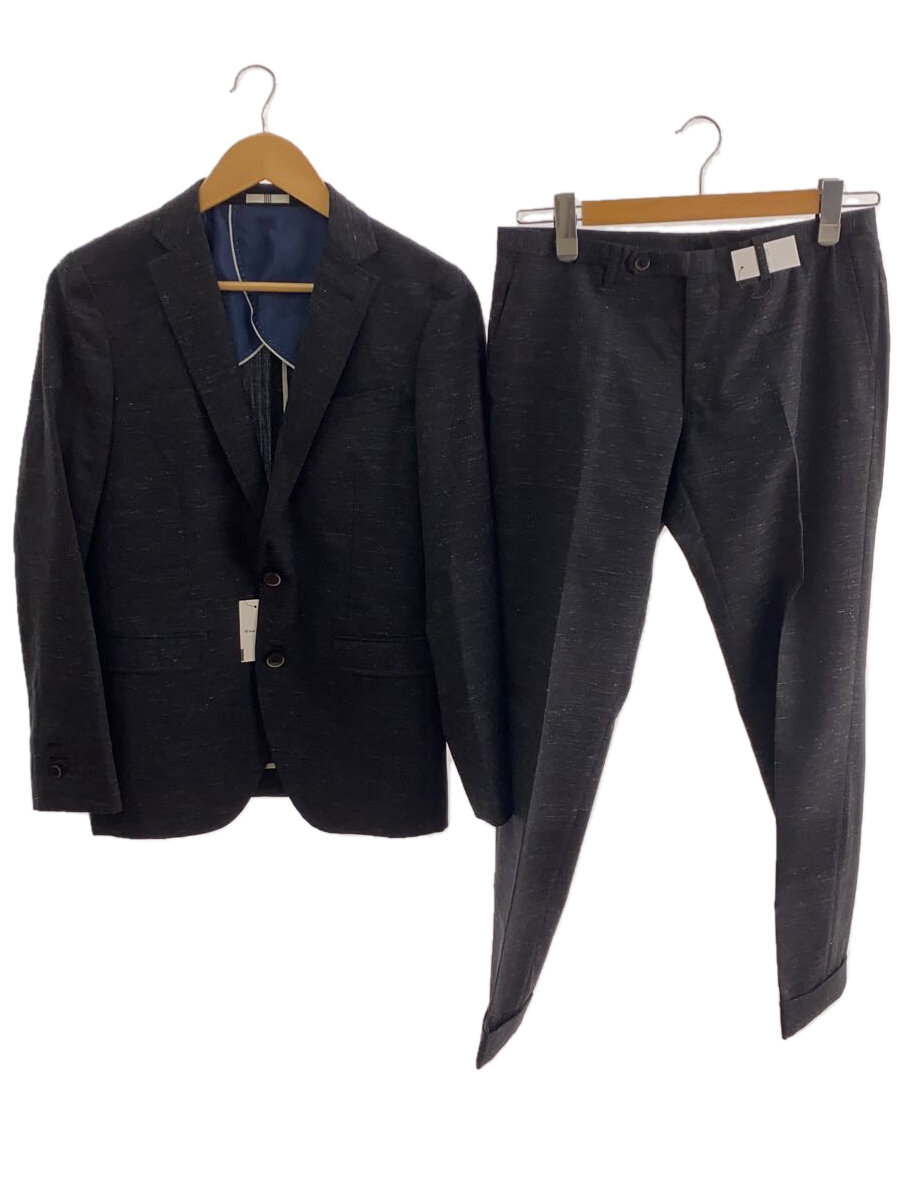 【中古】SUIT SELECT◆MARZOTTO社/SUPER110’s/スーツ/セットアップ/M/ウール/ブラック/SLJ1664【メンズウェア】