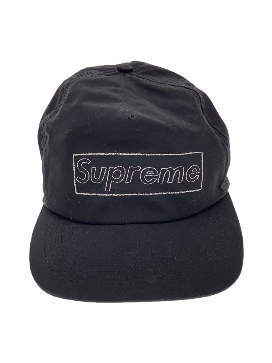 【中古】Supreme◆21SS/KAWS Chalk Logo 5-Panel Cap/キャップ/FREE/コットン/BLK//【服飾雑貨他】