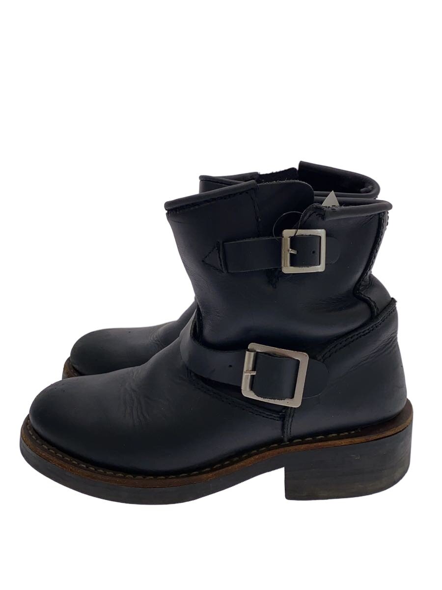 【中古】DIAMOND STREET◆エンジニアブーツ/23.5cm/BLK/レザー【シューズ】