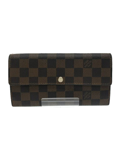 【中古】LOUIS VUITTON◆1)ポルト・フォイユ・サラ_ダミエ・エベヌ_BRW/PVC/BRW/レディース【服飾雑貨他】 【中古】LOUIS VUITTON◆1)ポルト・フォイユ・サラ_ダミエ・エベヌ_BRW/PVC/BRW/レディース【服飾雑貨他】