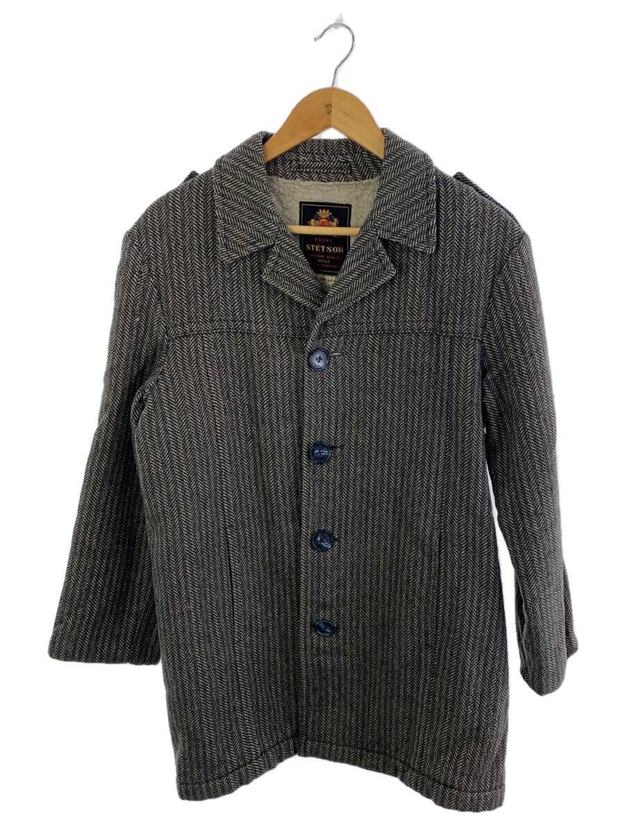 【中古】ヘリンボーンジャケット/ROYAL STETSON/ジャケット/M/グリーン【メンズウェア】