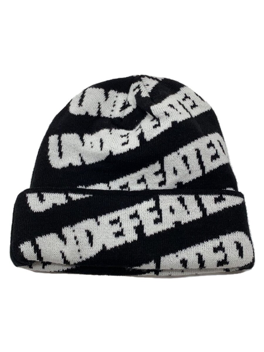 UNDEFEATED◆ニットキャップ/FREE/アクリル/BLK/総柄/メンズ/192077502025