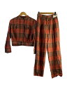 【中古】Paul Smith◆マオカラーシャツジャケットセットアップ/38/コットン/ORN/チェック/0120-58-6300//【レディースウェア】