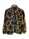 【中古】Needles Sportswear◆フリースジャケット/XS/ポリエステル/KHK/カモフラ/JO270【メンズウェア】