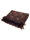 【中古】LOUIS VUITTON◆エシャルプ・ロゴマニアシャイン_モノグラム/ウール/BRW/総柄/メンズ【服飾雑貨他】