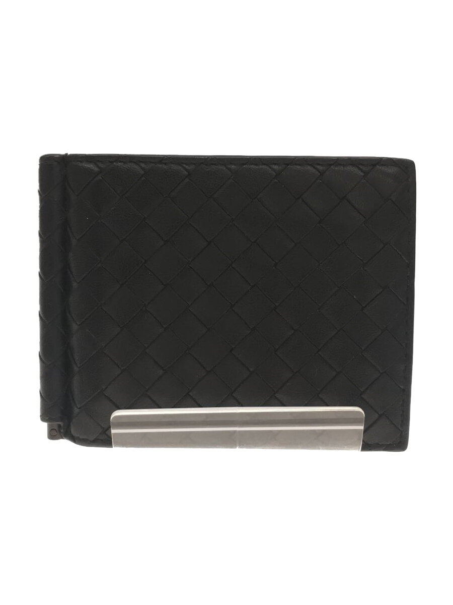 【中古】BOTTEGA VENETA◆カードケース/レザー/BLK/チェック/メンズ//【服飾雑貨他】