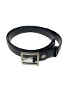 【中古】BVLGARI◆ベルト/牛革/BLK/無地/メンズ/20220/セルフパンチあり【服飾雑貨他】