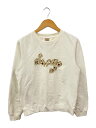 【中古】STUSSY◆スウェット/M/コットン/CRM【メンズウェア】