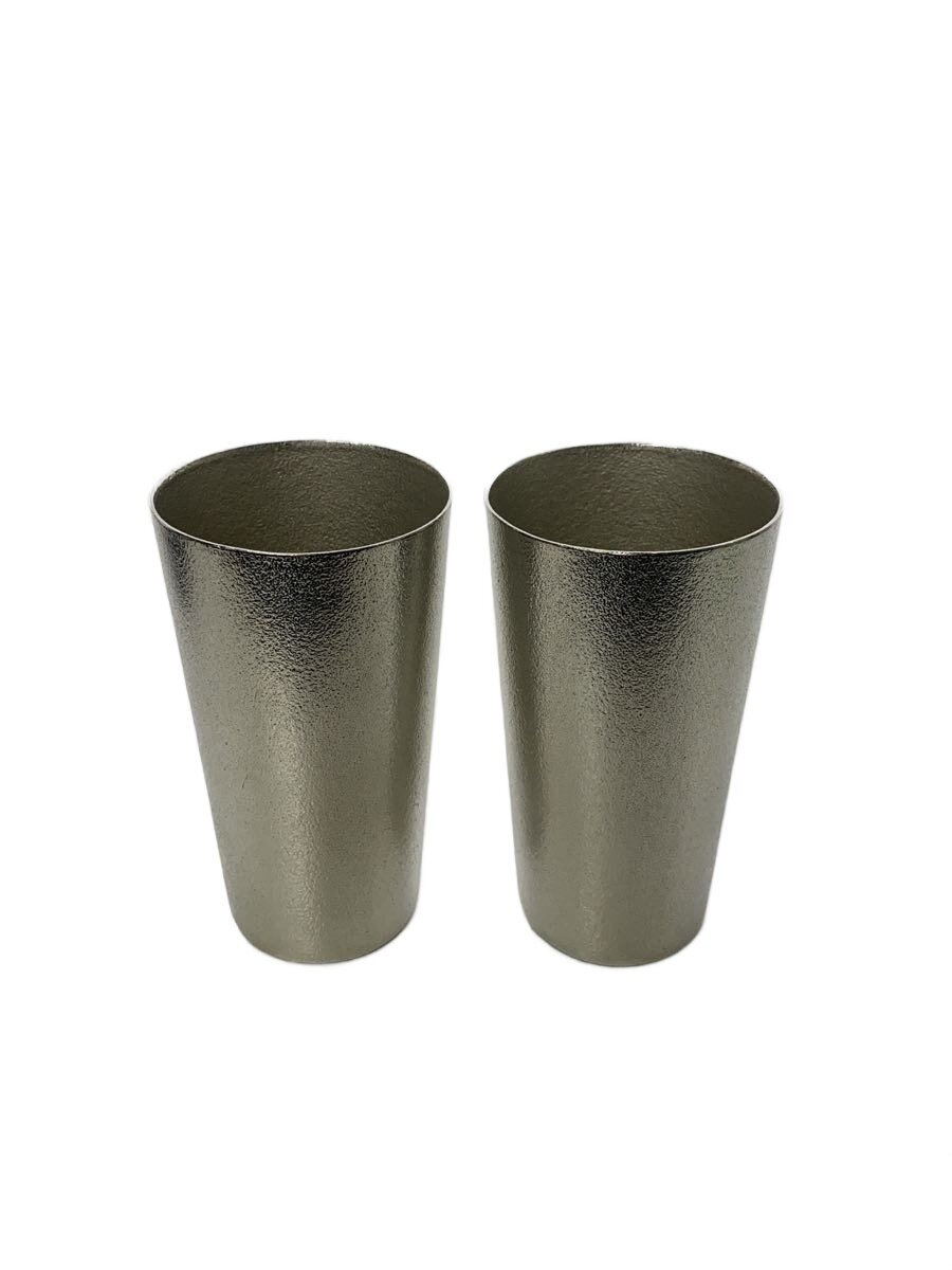 【中古】能作◆グラス/2点セット/SLV/錫/ペアタンブラー【キッチン用品】
