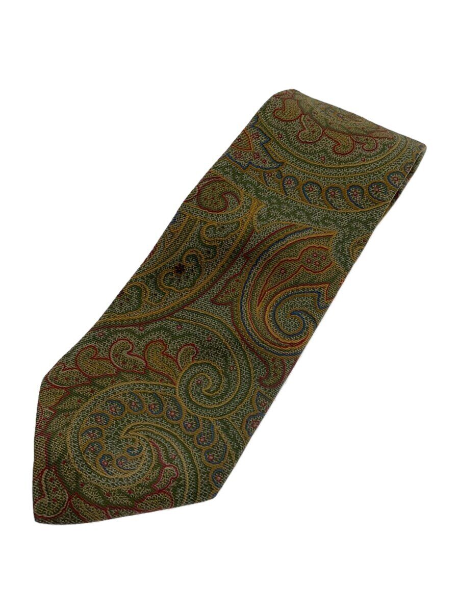 【中古】ETRO◆ネクタイ/シルク/KHK/総柄/メンズ//【服飾雑貨他】