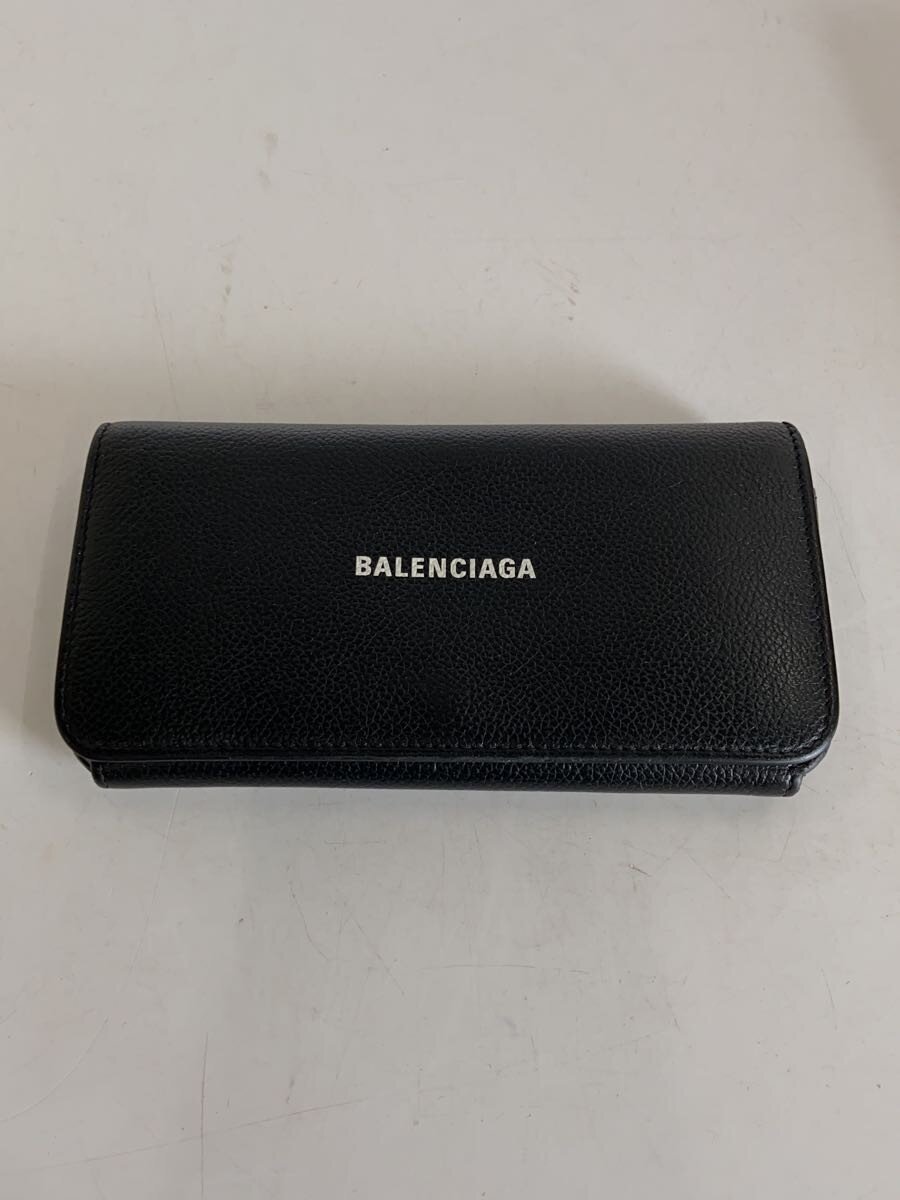 【中古】BALENCIAGA◆長財布/--/BLK/メンズ【服飾雑貨他】