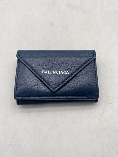 【中古】BALENCIAGA◆3つ折り財布/レザー/NVY/レディース/391446・4222・X・531267【服飾雑貨他】 【中古】BALENCIAGA◆3つ折り財布/レザー/NVY/レディース/391446・4222・X・531267【服飾雑貨他】