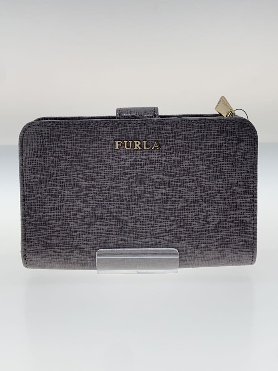 【中古】FURLA◆2つ折り財布/レザー/G