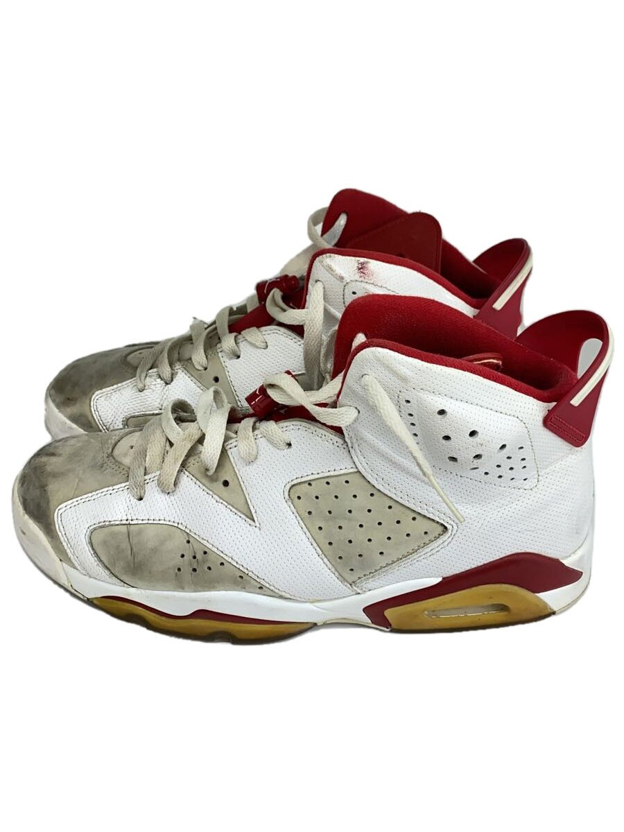NIKE◆AIR JORDAN 6 RETRO/エアジョーダンレトロ/ホワイト/384664-113/27.5cm/WHT