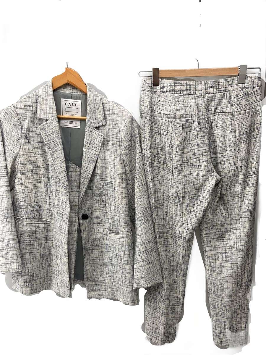 Wears For Collectors - 【中古】CAST:◆セットアップジャケット/S/ポリエステル/GRY/総柄/n5e82-862-05【レディースウェア】