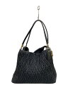 【中古】COACH◆マディソンギャザーツイスト/ハンドバッグ/レザー/BLK/26257【バッグ】