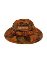 【中古】Supreme◆Washed Canvas Boonie Orenge Camo/ハット/--/コットン/ORN/カモフラ/メンズ//【服飾雑貨他】