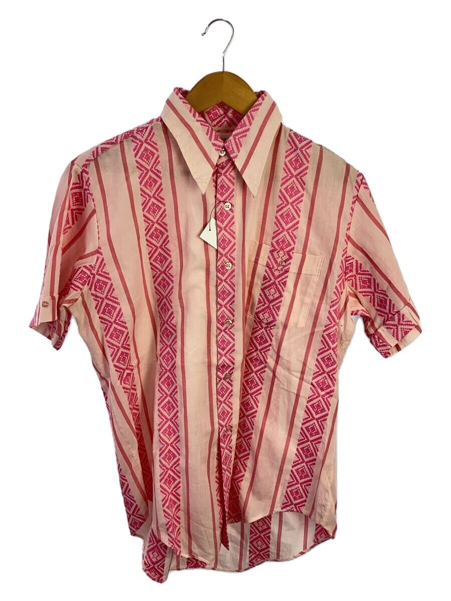 【中古】Lancashire/70s/香港製/半袖シャツ/M/ポリエステル/PNK/総柄【メンズウェア】