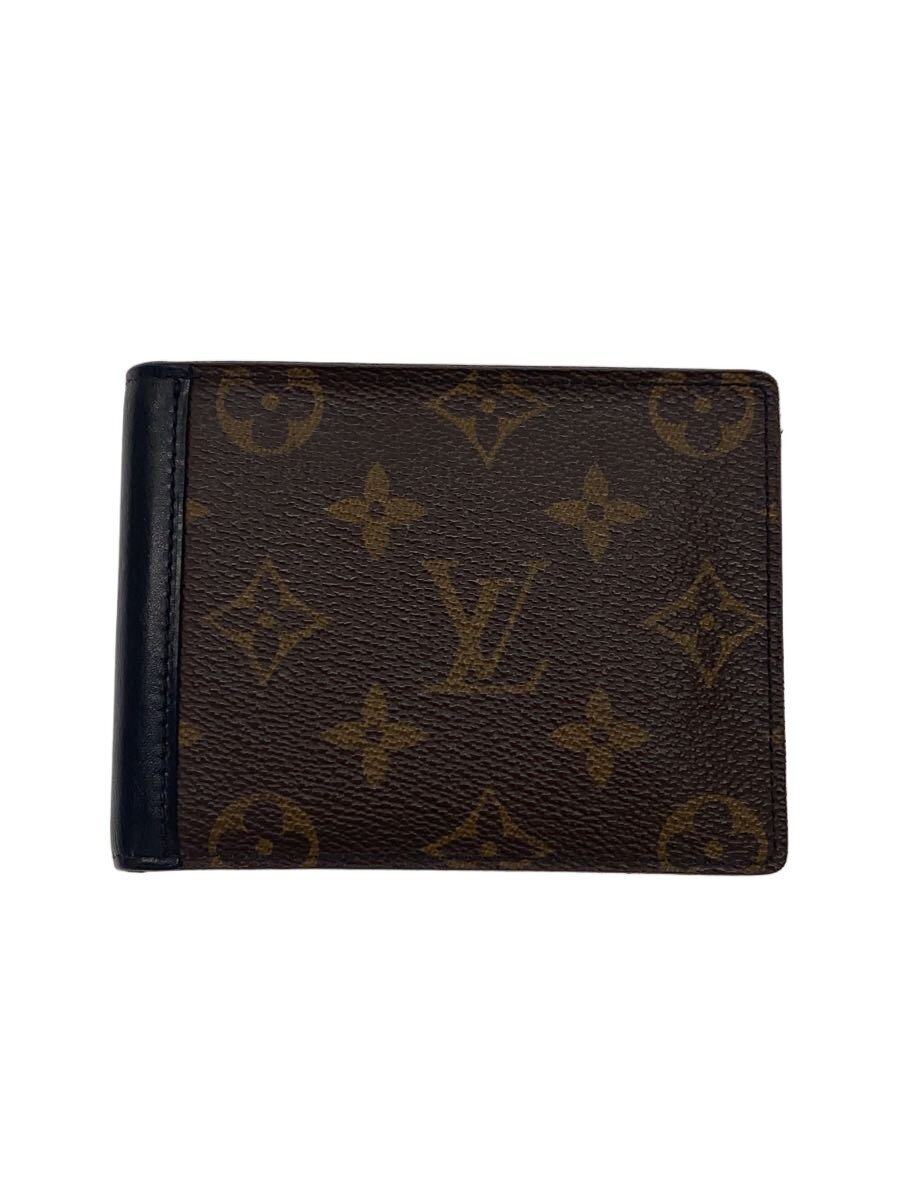Clothing Accessories (Caps, Ties, Belts) - 【中古】LOUIS VUITTON◆ポルト・フォイユ・ミンドロ_モノグラム・マカサー/PVC/BRW/総柄/メンズ【服飾雑貨他】