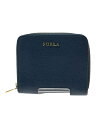 【中古】FURLA◆2つ折り財布/--/BLU/レ