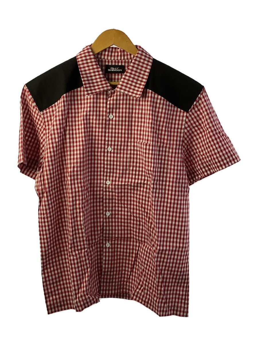 olly shinder/半袖シャツ/XL/コットン/レッド/チェック/24ss